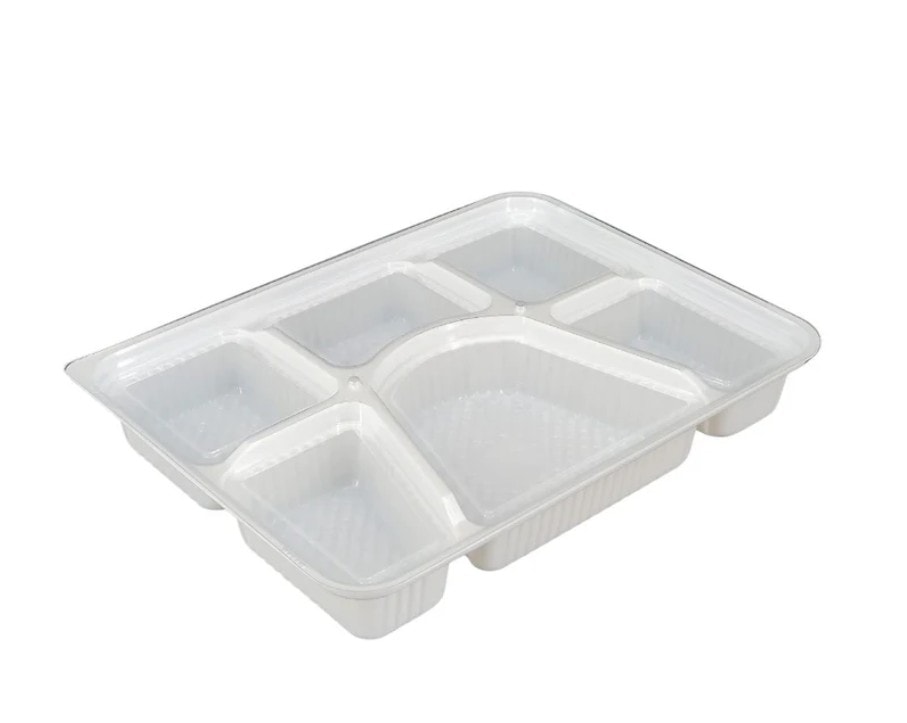 Plastic Products / Combo Containers / 6 Compartment Thali