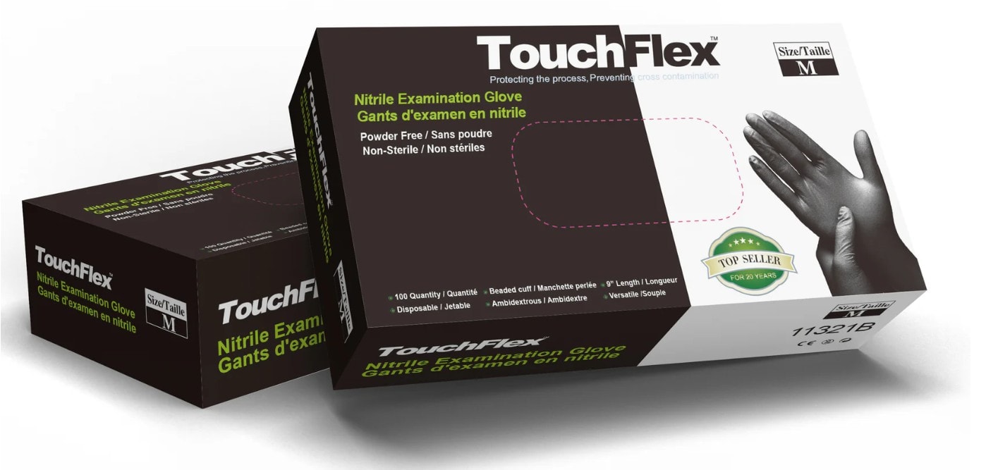 Janitorial Supplies / Gloves / Black Nirtile Gloves